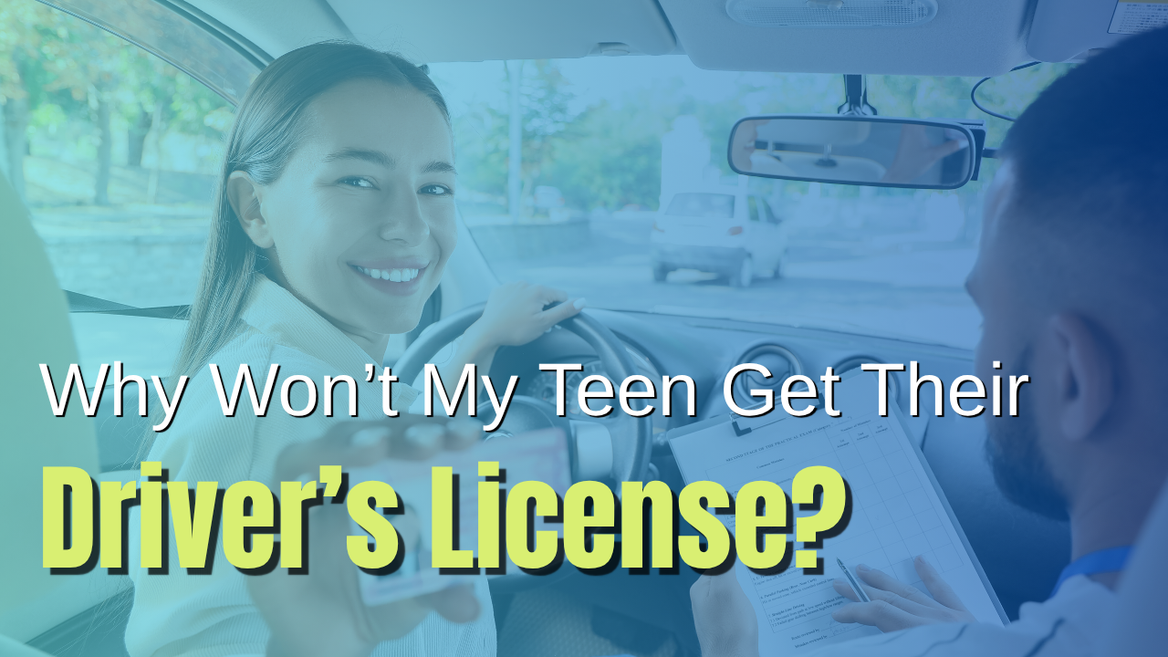 teen proudly shows off new Driver's License.